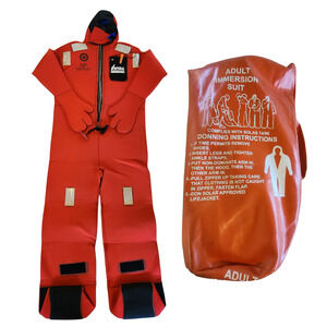 Imperial Model 1409 ECA USCG SOLAS Adult Universal Immersion suit 74/96 w/ Bag